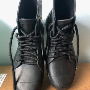 Art Class Black w/Red Stripe in Sole Lace-up Rubber Boots Toddler Sz 3 NEW